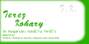 terez kohary business card